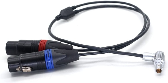 Arri Alexa Mini LF Audio Kabel XLR 3 Pins zum rechten Winkel 0B 6 Pins Männlicher Stecker Audio Doppelkanal