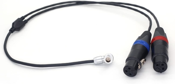 Arri Alexa Mini LF Audio Kabel XLR 3 Pins zum rechten Winkel 0B 6 Pins Männlicher Stecker Audio Doppelkanal