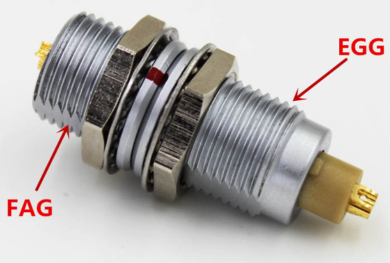 Örtlich festgelegte Stecker KIPPE 2 Rundsteckverbinder Pin, Gegentaktrundsteckverbinder FGG.0B.302.CLA der Größen-0B
