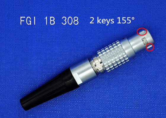 FGI 1B 308 8 Pin-Kreiskabel-Verbindungsstücke für Leica-Daten-Kabel, 2 Schlüssel 155 Grad-Kabel-Verbindungsstücke