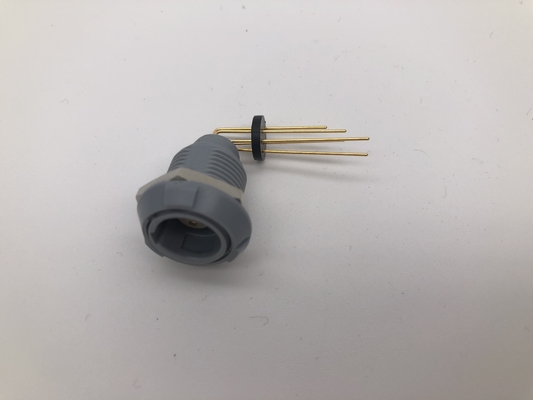 Plastikrundsteckverbinder Lemo Redel 5 Pin rechtwinkliger PWB-Berg-weibliche medizinische Anwendung