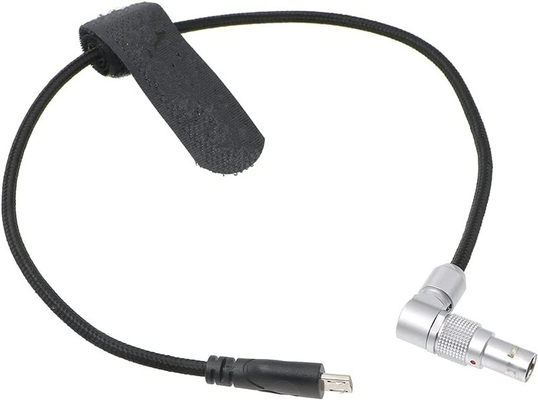 kaufen Lemos 2 Pin Drehbarer Rechtswinkel auf Micro USB-Stromkabel für ARRI Z CAM E2 Flaggschiff auf Kern Nano Geflechtete Draht on-line-Fertigung