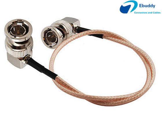 Videomännliches Recht Lanparte HD SDI kabel-BNC rechtwinkliger zum Stecker-Zopf-Koaxialkabel RG179 BNC