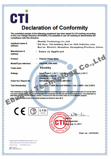 CHINA Ebuddy Technology Co.,Limited zertifizierungen